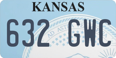 KS license plate 632GWC
