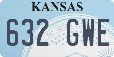 KS license plate 632GWE