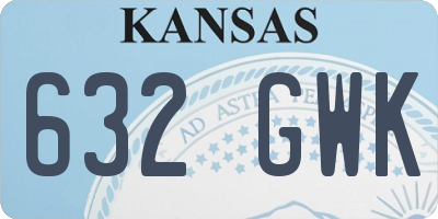 KS license plate 632GWK