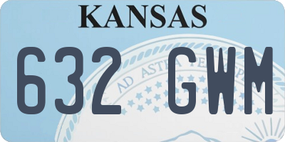 KS license plate 632GWM