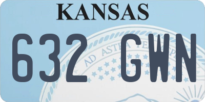 KS license plate 632GWN
