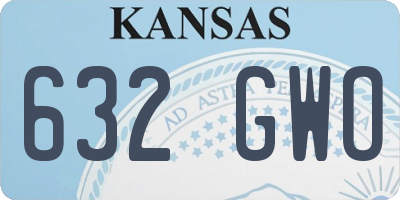KS license plate 632GWO