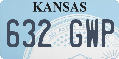 KS license plate 632GWP