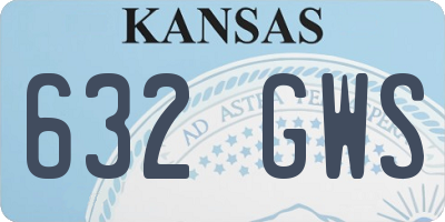 KS license plate 632GWS