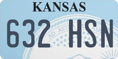 KS license plate 632HSN