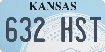 KS license plate 632HST