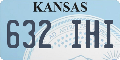 KS license plate 632IHI