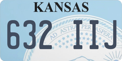 KS license plate 632IIJ