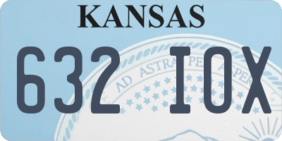 KS license plate 632IOX