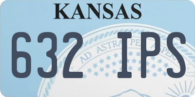 KS license plate 632IPS