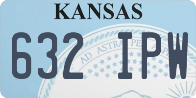 KS license plate 632IPW