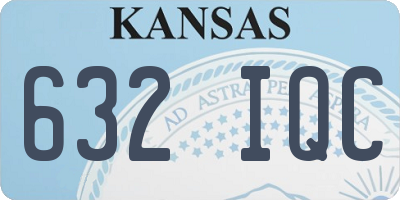 KS license plate 632IQC
