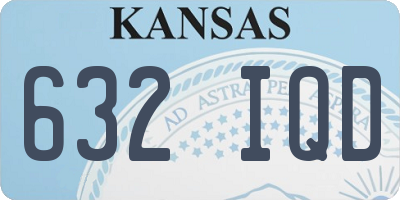 KS license plate 632IQD