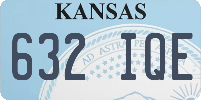 KS license plate 632IQE
