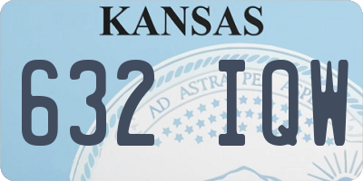 KS license plate 632IQW