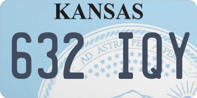 KS license plate 632IQY