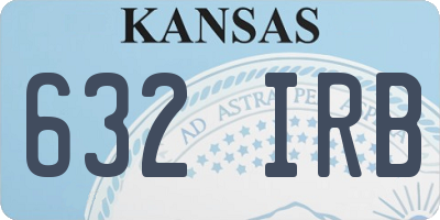 KS license plate 632IRB