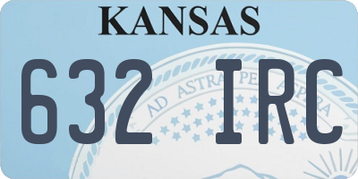 KS license plate 632IRC