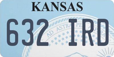 KS license plate 632IRD