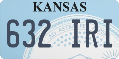 KS license plate 632IRI