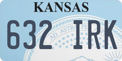 KS license plate 632IRK