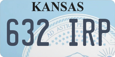 KS license plate 632IRP
