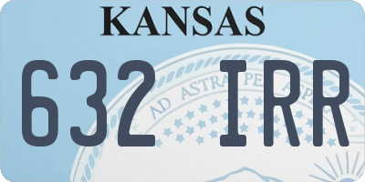 KS license plate 632IRR