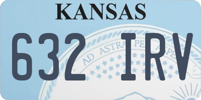 KS license plate 632IRV