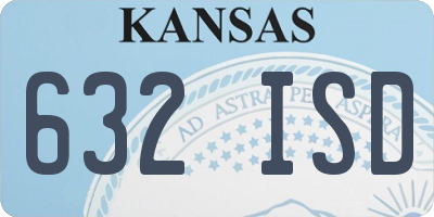 KS license plate 632ISD