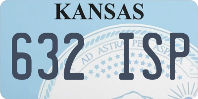 KS license plate 632ISP