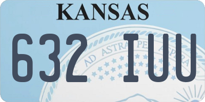 KS license plate 632IUU