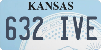 KS license plate 632IVE