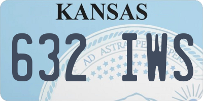 KS license plate 632IWS