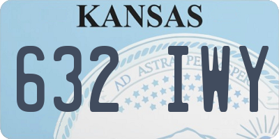 KS license plate 632IWY