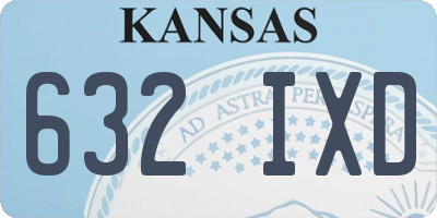 KS license plate 632IXD