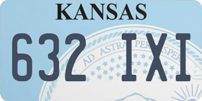 KS license plate 632IXI