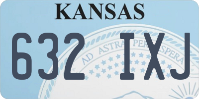 KS license plate 632IXJ