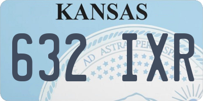 KS license plate 632IXR