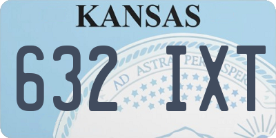 KS license plate 632IXT