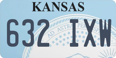 KS license plate 632IXW