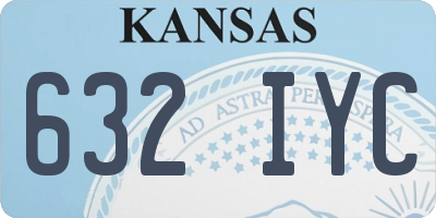 KS license plate 632IYC