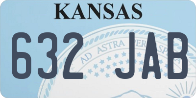 KS license plate 632JAB