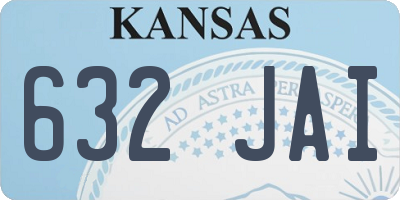 KS license plate 632JAI