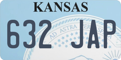 KS license plate 632JAP