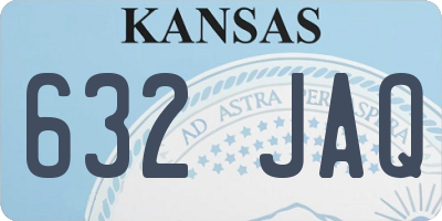 KS license plate 632JAQ