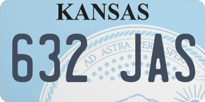 KS license plate 632JAS
