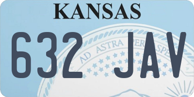 KS license plate 632JAV