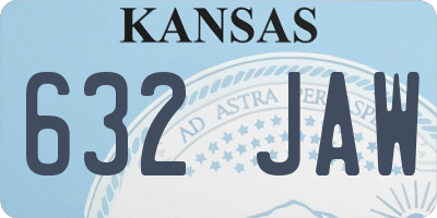 KS license plate 632JAW