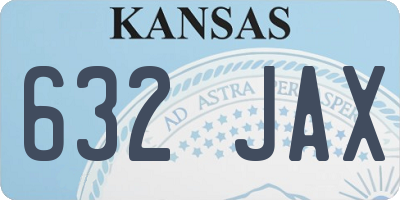 KS license plate 632JAX