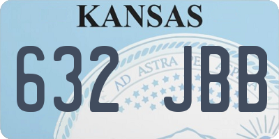 KS license plate 632JBB